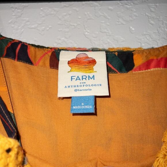 Farm‎ Rio x Anthropologie Orange Crochet Maxi Dress Size Small - Picture 13 of 13